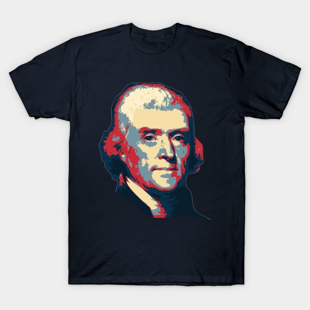 Thomas Jefferson Pop Art T-Shirt by Nerd_art